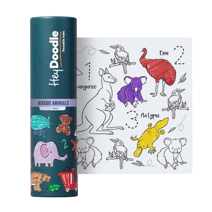 Australian Animal themed silicone drawing mat