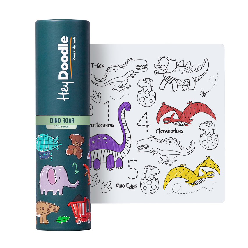 Dinosaur themed silicone drawing mat