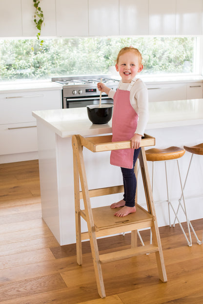 Handmade kids apron for cooking in the kitchen